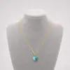 Collar con colgante de amor azul popular, nuevo, de moda transfronteriza europea y americana, con temperamento personalizado y sencillo