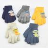 Luvas quentes para crianças Luvas de lã de cinco dedos engrossadas para bebês Luvas de inverno para fornecimento transfronteiriço Desenho animado dinossauro