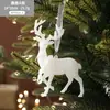 Polvo Dorado de Brillo de Plástico Transfronterizo Colgante de Reno Cervatillo Accesorios de Decoración para Árbol de Navidad Decoraciones Navideñas Estampado en Caliente