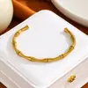 Suministro Especial Transfronterizo Acero de Titanio Abrible Pulsera de Mano Hidráulica de Alta Gama para Hombres y Mujeres 18K Sin Decoloración Joyería de Moda al por Mayor