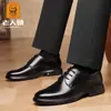 Zapatos Formales de Cuero Laoren tou con Cordones de Piel de Vaca Color Negro Caña Baja Suela Suave Cómodos Zapatos para Viajar BJ25Q7876