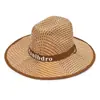 Chapéu de Cowboy Ocidental de Verão, Chapéu de Palha com Proteção Solar, Chapéu de Palha com Proteção Solar para Viagens ao Ar Livre, Chapéu de Sol, Chapéus para Áreas Turísticas Atacado