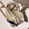 Pañuelo de Seda 70, Pañuelo de Alta Gama, Pañuelo de Seda Simulada, Pañuelo Dulce para Mujer, Pañuelo Coreano con Estampado de Rayas y Lunares
