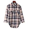 Fábrica Xiangmeimei Atacado Nova Moda Feminina Simples Estilo College Camisa Outono Roupa Exterior Feminina Top
