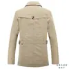 Chaqueta casual para hombre de moda 2022 primavera nueva chaqueta de trabajo para hombre abrigo de trabajo gabardina de algodón lavado