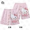 Pantalones Casuales de Dibujos Animados Lindos Kt Hello Kitty de Venta Caliente Transfronteriza Estampado 3D Versátiles Modernos Ajustados Cinco Cuartos