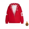 Sudadera con capucha de punto estilo universitario unisex, una prenda exterior moderna y versátil para primavera y otoño, perfecta como atuendo de pareja, con cremallera