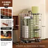 Carrito Cesto de Ropa Sucia Usado Hogar Baño Doble Capa Cesta de Ropa Sucia Sala de Estar Dormitorio Cesta de Almacenamiento de Ropa Sucia Móvil