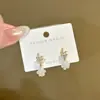Exquisitos Aretes de Racimo de Zirconia y Perlas en Forma de Espiga de Trigo para Mujer, Estilo Francés, de Nicho, Delicados, de Alta Gama, Lujo Ligero, Versátiles