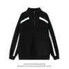 Sudadera Nueva de Otoño 2026, Peso Pesado, Cuello Alto, Media Cremallera, Sudadera Casual sin Capucha de Otoño, Ropa de Hombre de Primavera