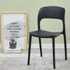Casa Estilo Minimalista Moderno Cadeira Plástica Individual Casual com Encosto Cadeira Pequena Empilhável Cadeira Pequena para Sala de Estar em Casa