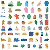 60 pegatinas de dibujos animados de osos coreanos, caja de almacenamiento con forma de corazón de niña linda, pegatinas impermeables DIY, tienda de campaña de mano, pegatinas de tarjeta goo