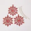 Decoração de Cena de Casamento de Feriado de Natal Floco de Neve Transfronteiriço Acessórios de Enfeite Pendurado Floco de Neve Dourado e Prateado com Glitter Decorações de Natal