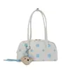 Bolso Boston baguette de lunares de nicho coreano para mujer, nuevo bolso de hombro simple para uso diario 2026, bolso de axila, bolso almohada
