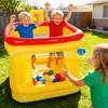 Nuevo Castillo Inflable de PVC para Saltar Diversión Castillo Inflable para Saltar para Niños con Aro de Baloncesto y Pelotas de Playa