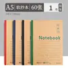 Caderno Capa Mole 32K B5 Caderno para Reunião de Negócios Bloco de Notas A4 Papelaria Caderno A5 Portátil A5 Leve