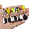 Conjunto de Iscas Submarinas Doudou Vib Spinnerbait Giratório para Pesca em Água Doce e Salgada
