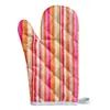 Guantes de horno para microondas personalizados anti-quemaduras aislamiento térmico para horno domésticos patrón de fruta creativa guantes de horneado resistentes al calor