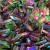Tira de cristal natural galvanizado Pilar pequeño de cristal galvanizado Tira pequeña varios colores disponibles