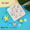 Novos Moldes de Enfeites Artesanais de Argila Macia com Tema Vida Marinha, Estrela do Mar, Concha, Concha do Mar de Resina, Moldes de Silicone para Bolo Fondant