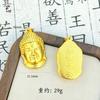 Colgante vietnamita de oro arena 999 de larga duración con cabeza de Buda de seguridad eterna, cadena de cuentas de oro K bañada en cobre, joyería de estilo nacional.