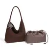 Bolso de Hombro Grande de Estilo Coreano para Mujer, Bolso de Hombro de Moda para Viajar, Bolso Tote Retro Tejido, Bolso Cubo Casual para Madre e Hija