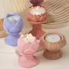 Molde de Loto 3D para Resina de Cristal, Yeso, Cemento DIY Molde de Yeso para Taza de Velas Contenedor de Velas de Capullo de Flor Molde de Silicona