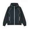 Cardigan com capuz de linha Hassel para foto online, moletom com capuz, folgado, casual, para casal, com zíper, versátil, primavera e outono WY6668-P55