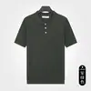 Camisa Polo Tricotada Masculina de Seda Gelada com Manga Curta Estilo Old Money Gola Lapela Manga Curta Luxo Leve Casual de Alta Qualidade