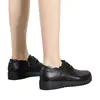 Confortável Sola Macia Boca Profunda Fundo Plano Antiderrapante Sapatos para Mãe de Meia-Idade Sapatos Femininos de Couro Sapatos Individuais para Meia-Idade e Idosos Sapatos Femininos Outono Inverno