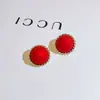 Pendientes Grandes de Perlas Rojas y Blancas de Estilo Sencillo para Mujer, Diseño Moderno y Elegante, Pendientes Personalizados, Pendientes de Buena Suerte para Año Nuevo