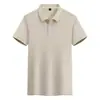 Dropshipping transfronterizo de nuevas camisetas polo de verano, camisas casuales simples de manga corta para hombre, holgadas, de color liso, con cuello camisero, artículo más vendido