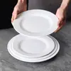 Platos de melamina, vajilla tipo porcelana, platos redondos blancos de grado comercial, platos para buffet de hotel, platos de servir y platos planos, diseñados específicamente para restaurantes
