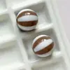 Miçangas acrílicas listradas em formato de estrela e coração, materiais para beadwork DIY feito à mão para pulseiras, colares, pingentes e acessórios