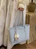Bolsa Tote Color Block Embossada Tendência para Mulheres, Grande Capacidade, Novo Modelo 2026, Versátil, Simples, Bolsa de Ombro/Axila Fashion