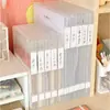 Caja de Almacenamiento para Archivos A4 Transparente de Escritorio Organizador de Documentos e Información Doble Hebilla Manual a Prueba de Polvo