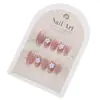 Armadura para Ropa de Primavera y Verano Piezas de Uñas Prefabricadas Flores Avanzadas Ojo de Gato Piezas de Uñas Hechas a Mano Caperucita Roja Explosiones Uñas Postizas