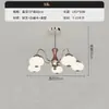 Luminária Pendente Vintage Caqui, Lâmpada Retrô de Madeira Freixo Branco para Sala de Jantar, Lâmpada de Sala de Estar Estilo Francês Creme High-End Quarto Bauhaus