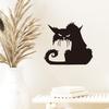 Gato dominador esculpido Halloween gato preto adesivos de parede sala de estar quarto fundo decoração cross-border adesivos removíveis A201