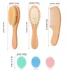Set de Cepillo y Peine para Bebé Más Vendido en Amazon Cepillo para el Cabello de Recién Nacido con Cerdas Suaves, Cepillo de Pelo de Cabra Natural
