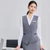 Chaleco Traje Estilo Profesional 2026 Otoño/Invierno Nuevo Diseño Uniforme Recepción Banco Hotel Ropa de Trabajo para Mujeres