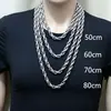 2026 Nuevo Estilo Europeo y Americano Cadena Retorcida de Acero Inoxidable y Acero de Titanio para Hombres y Mujeres, Collar Retorcido Simple y Único, Cadena Gruesa