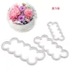 3 Peças molde de flor rosa Cravo Peônia peça única plástico doce bolo molde ferramenta de panificação