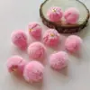 20mm Bola Colgante de Otoño e Invierno Bola de Pelo de Conejo Colgante de Felpa DIY Accesorios de Joyería Cuentas Cadena de Teléfono Móvil Llavero