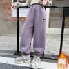 Pantalones Gruesos de Lana de Cordero con Forro Polar para Niñas, Pantalones Harem Integrados con Forro Polar para Niños Mayores, Pantalones Deportivos Cálidos para Niñas