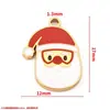 Exclusivo de Natal Aço Inoxidável Banhado a Ouro 18K Óleo Gotejante Acessórios para Joias DIY Fofo Desenho Animado Colar Pulseira Pingente Pingente