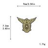 Insignia de tela bordada con corona de hilo dorado para uniforme escolar, brazalete, parche hecho a mano para bricolaje