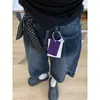 Jeans Crop de Pierna Ancha Azul Oscuro para Mujer, Nuevo Estilo Verano 2026, Pantalones Rectos de Longitud Media, Ajuste Delgado Petite, Diseño Holgado