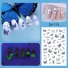 Novos Adesivos de Unha Luminosos de Borboleta, Acessórios de Unha Fashion para Festas de Feriado, Adesivos de Unha Luminosos para Festival Irlandês