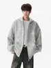Sudadera con Capucha y Bordado de Estrella Americana para Hombre Otoño Nuevo Estilo Diseño Holgado Sentido de la Moda Casual de Moda Chaqueta con Capucha